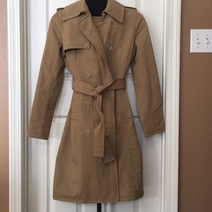 Tan trench coat